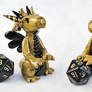 Antique Gold Dice Holder Dragon