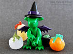 Witch Dragon Among the Pumpkins by HowManyDragons