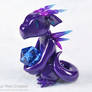 Purple and Blue Mini D20 Dragon