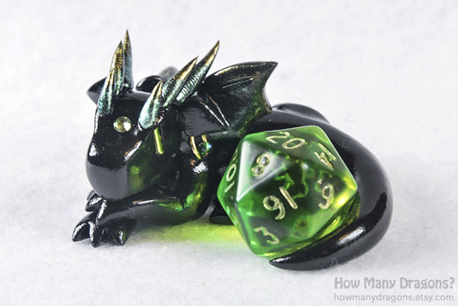 Dark green and Gold Dragon