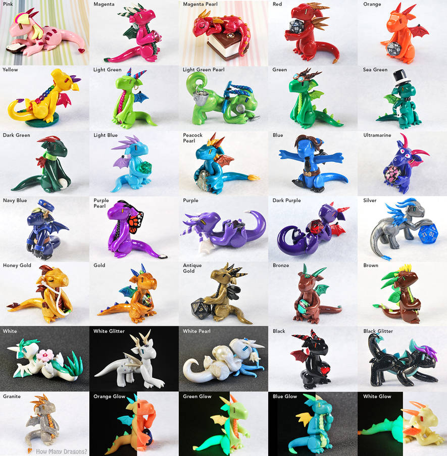 Clay Dragon Color Chart by HowManyDragons on DeviantArt
