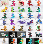 Clay Dragon Color Chart by HowManyDragons