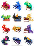 Baby Bookwyrm Extravaganza by HowManyDragons