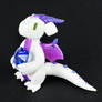 White Glitter, Purple and Blue Clay Dragon