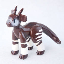 Polymer Clay Okapi-Dragon Hybrid