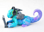 Watercolor Laptop Gamer Dragon by HowManyDragons