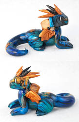 Blue and Gold Labradorite Dragon