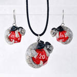 D20 Dragon Earring and Necklace Set by HowManyDragons