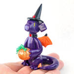 Purple Witch Dragon with Pumpkin by HowManyDragons