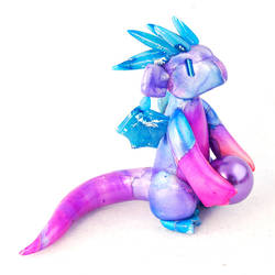 Purple and Pink Watercolor Pearl Dragon