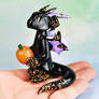 Black and Gold Crackle Pumpkin Dragon