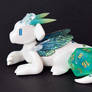 Icy White and Green Fairy Dice Dragon