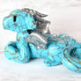 Silver Flake Turquoise Dragon