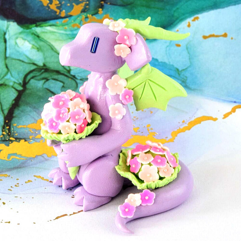 Pastel Purple Bouquet Dragon by HowManyDragons on DeviantArt