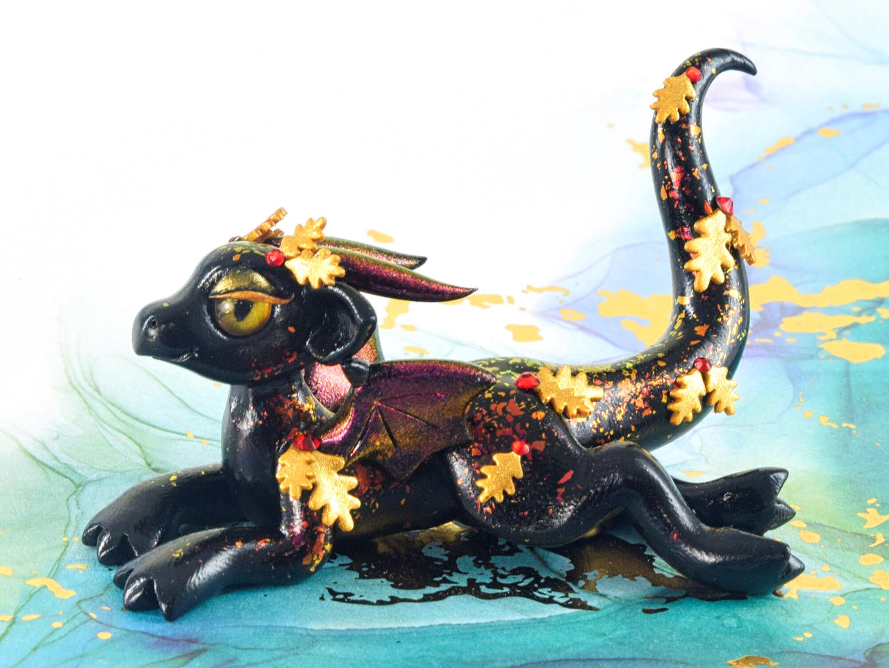 Sassy Black Fall Leaf Dragon by HowManyDragons on DeviantArt