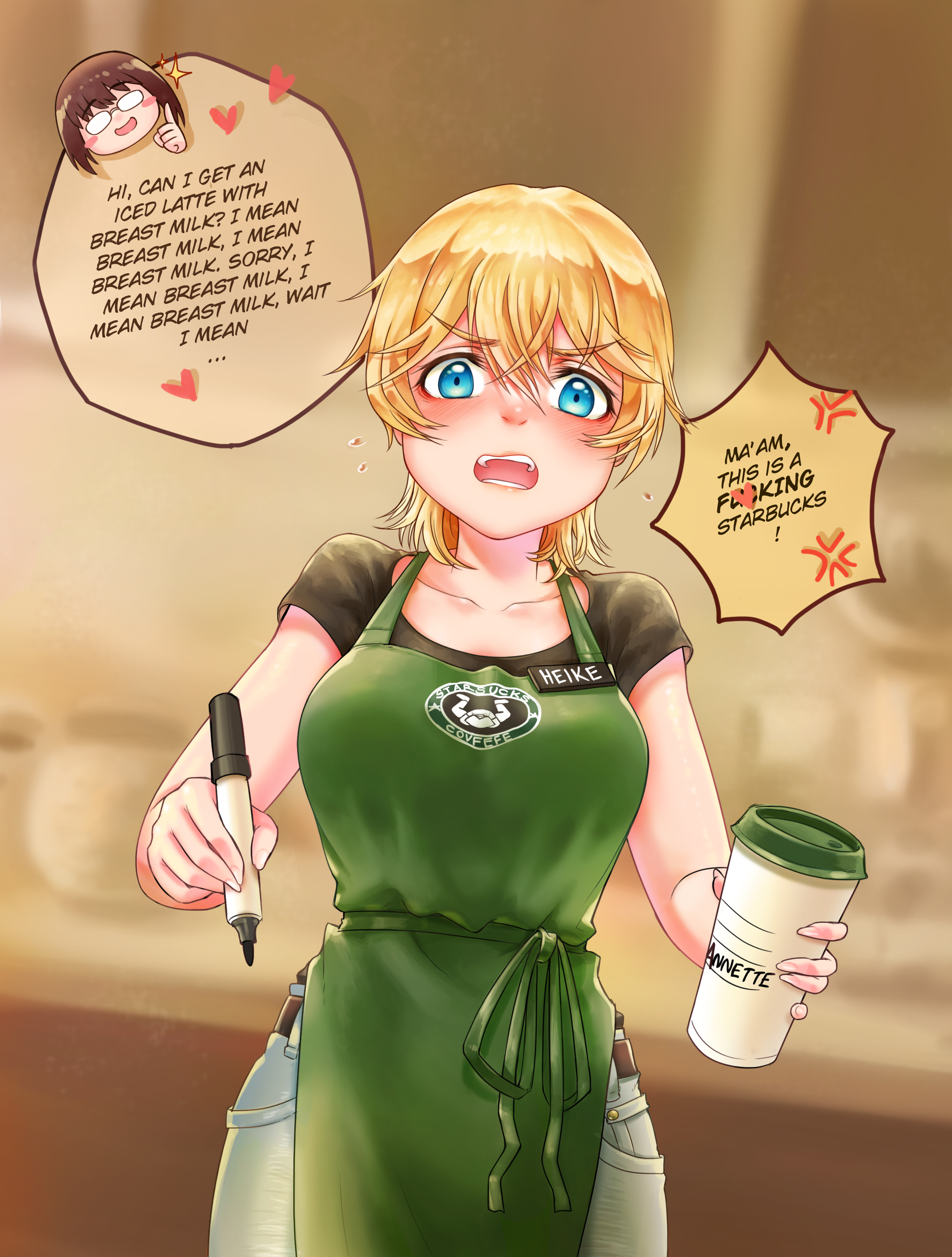 Starbucks Breastmilk Meme /w OC - Heike by ErikaGrislawski on DeviantArt Starbucks Breastmilk Meme /w OC - Heike by ErikaGrislawski on DeviantArt