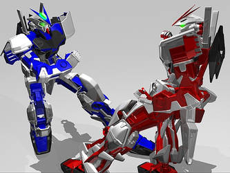 astray blue and red frame
