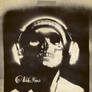 Skull and Headphones Stencil