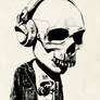 Bobblehead Skull + Headphones
