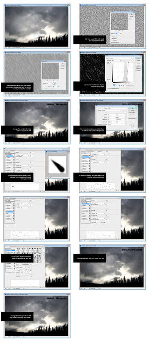 Rain tutorial - Photoshop
