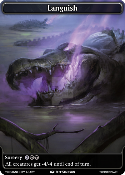 languish mtg card Magic The Gathering - The Lord of the Rings 4 until end of turn. Languish by ASAPproxies on DeviantArt