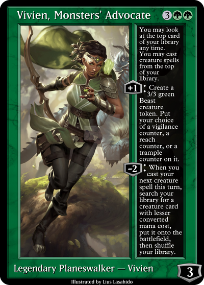 mtg vivien cards Magic The Gathering - Foundations Tokens - Reid Emblem Exile one face down and put the rest on the bottom of your library in any order Vivien Reid Price | mtg
