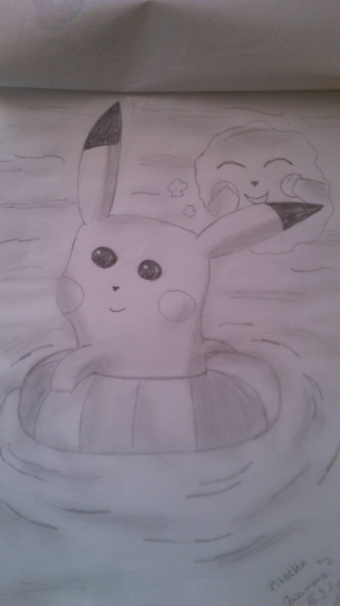 Swimming pikachu by Zuzumouse1 on DeviantArt
