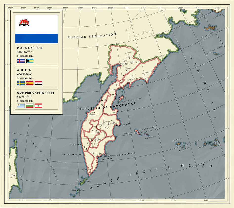 Остров камчатка на карте россии