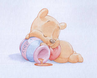 Baby Pooh watercolour