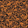 Vector halloween pumpkin floral art background