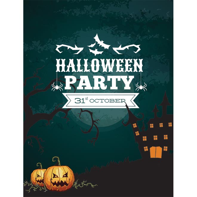 Free vector happy Halloween 31st october sale po