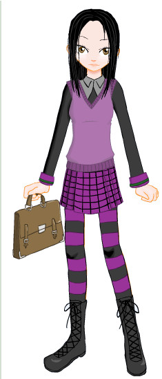 Kimu in Skoolgirl look