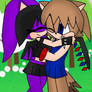 Sis vampires hug my art 