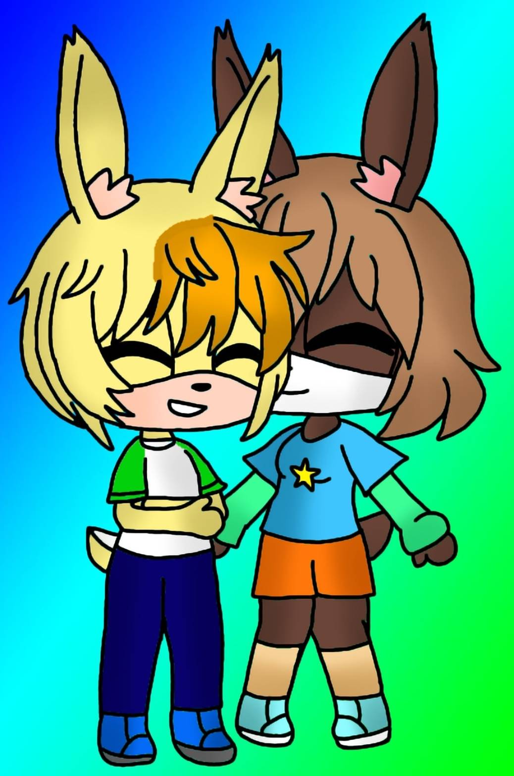 Dani x Maja me ver. rabbit gacha art by majakulczyk on DeviantArt