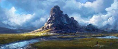 Random mountain painting
