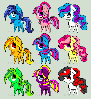 Pony, Pegasus and Unicorn - Adoptables