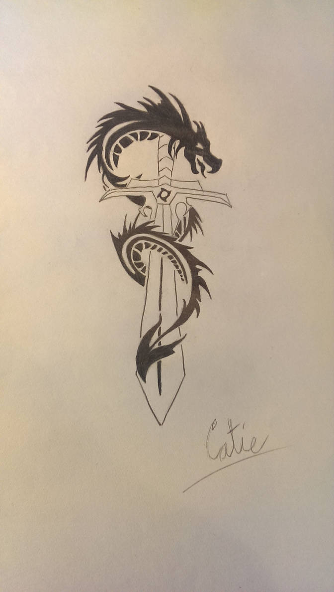 Dragon Sword Tribal Tattoo Design by IceBlueRain on DeviantArt