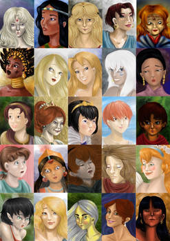 Portraits of Forgotten animated heroines