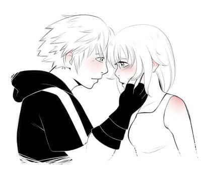 Riku x Namine by AnuchasArt