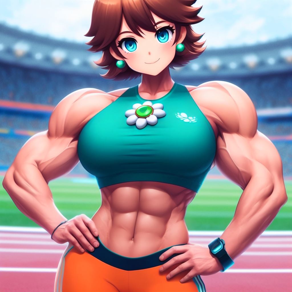 Princess Bodybuilder Bodybuilding Princess Daisy (My Version) by TriforceofDaisy on DeviantArt