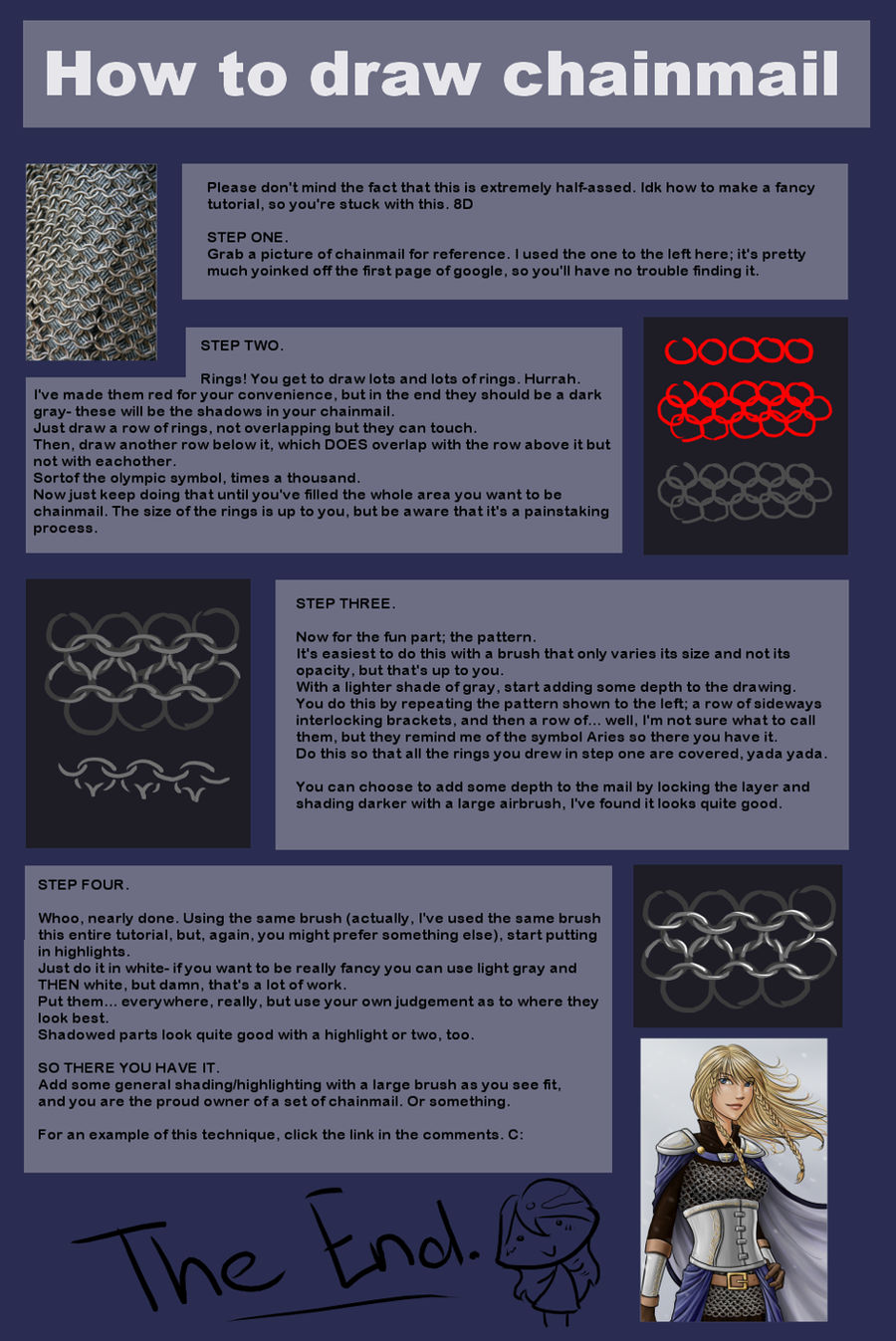 How to draw chainmail by Shin-ai on DeviantArt