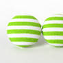 Green stripes earrings