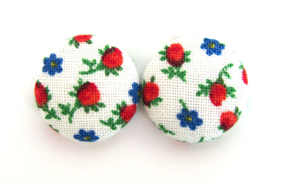 Retro post earrings studs summer white green blue