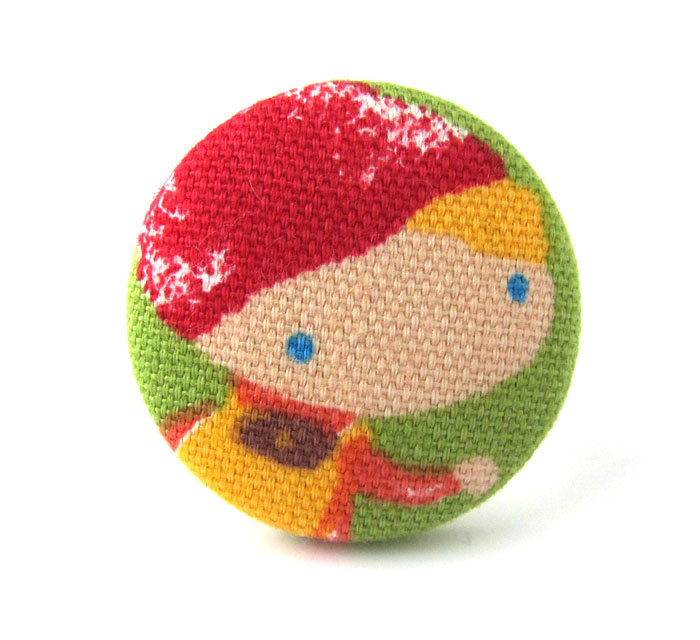 Large ring - boy child cute red green yellow