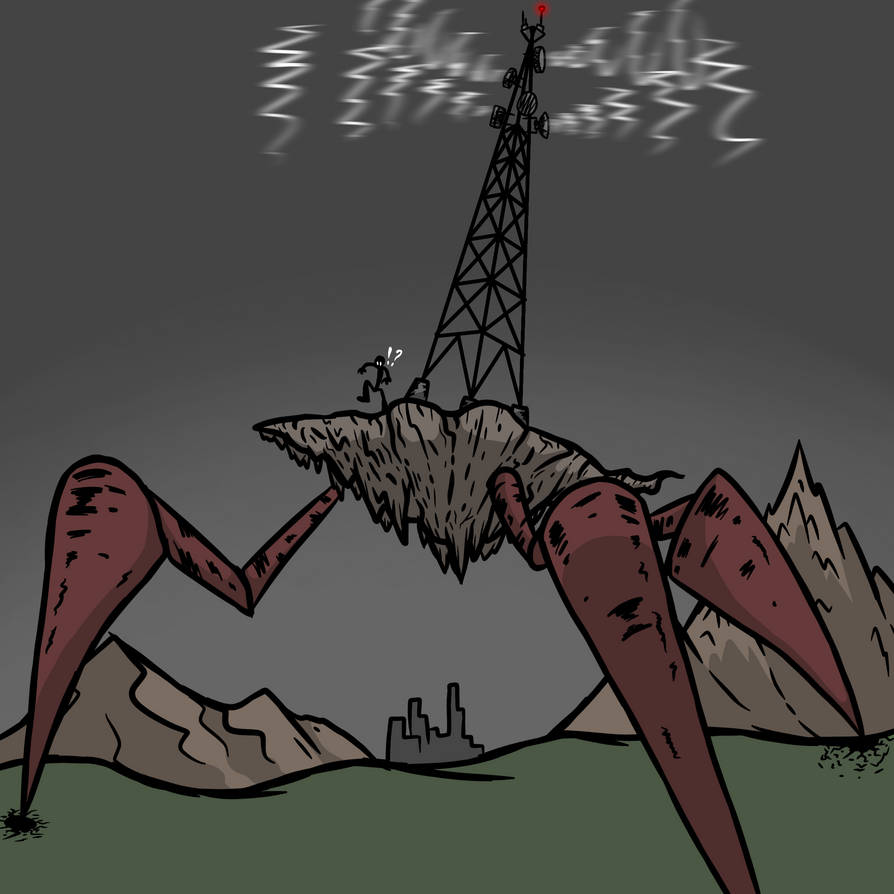 Cell Tower Tripod Walking by MrAbsolute2468 on DeviantArt