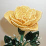 14k Gold Beaded Rose