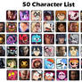 My 50 Favorite Characters