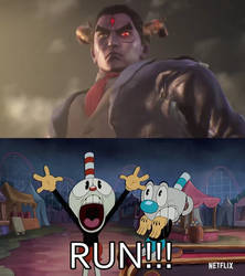 Cuphead RUN!!!: Devil Kazuya by FBIRancher7590