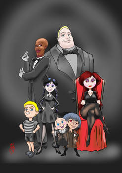 Incredibles dressed as the Addams Family!