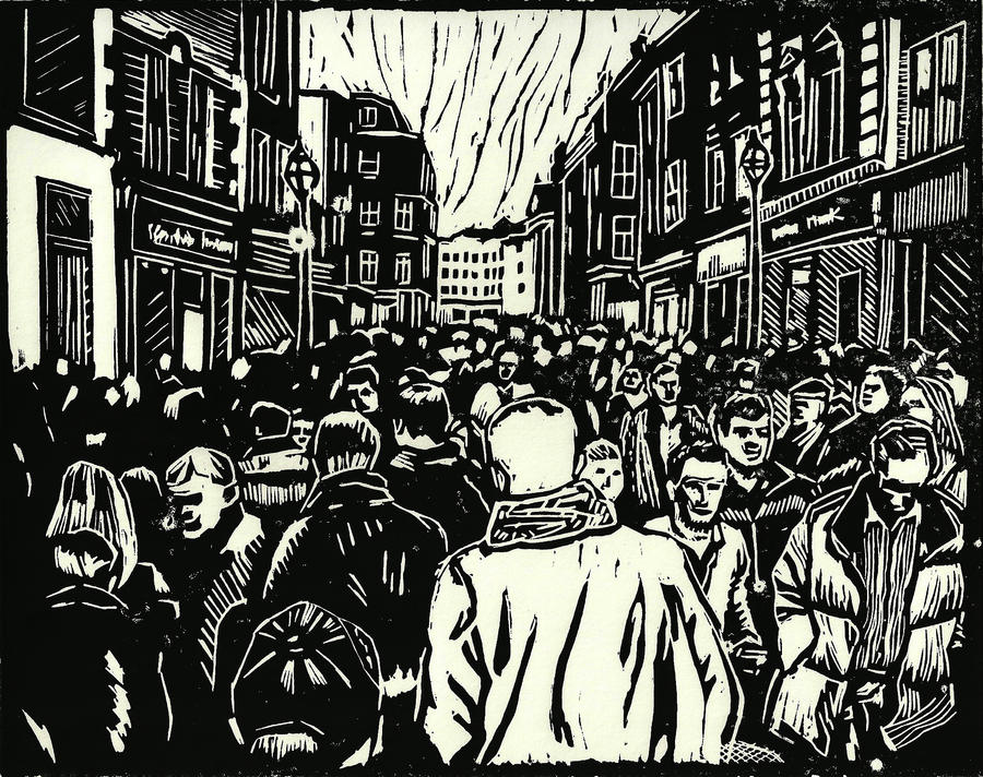 Into the crowd (Original print) by Nomad613 Into the crowd (Original print) by Nomad613